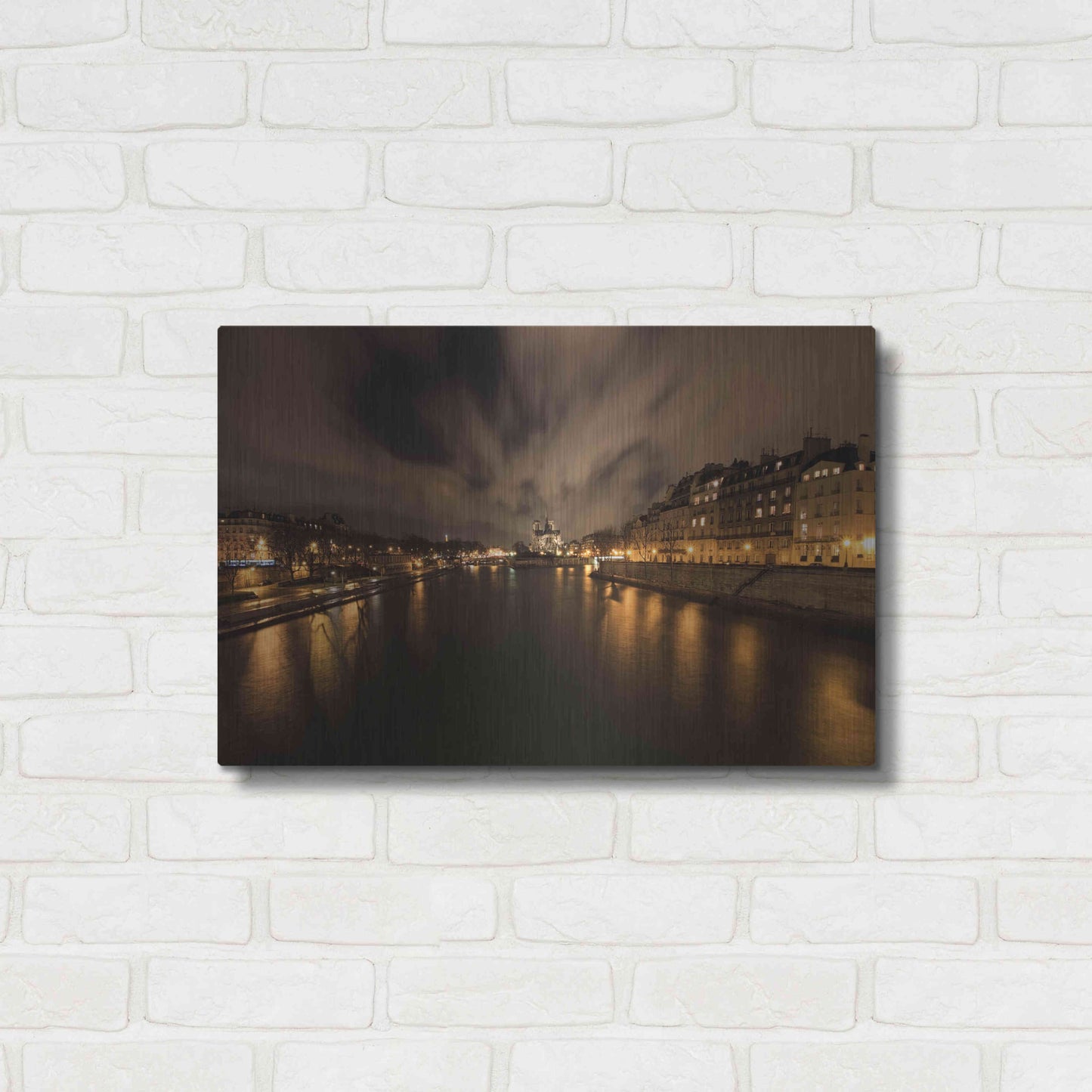 Luxe Metal Art 'Notre-Dame' by Sebastien Lory, Metal Wall Art,24x16