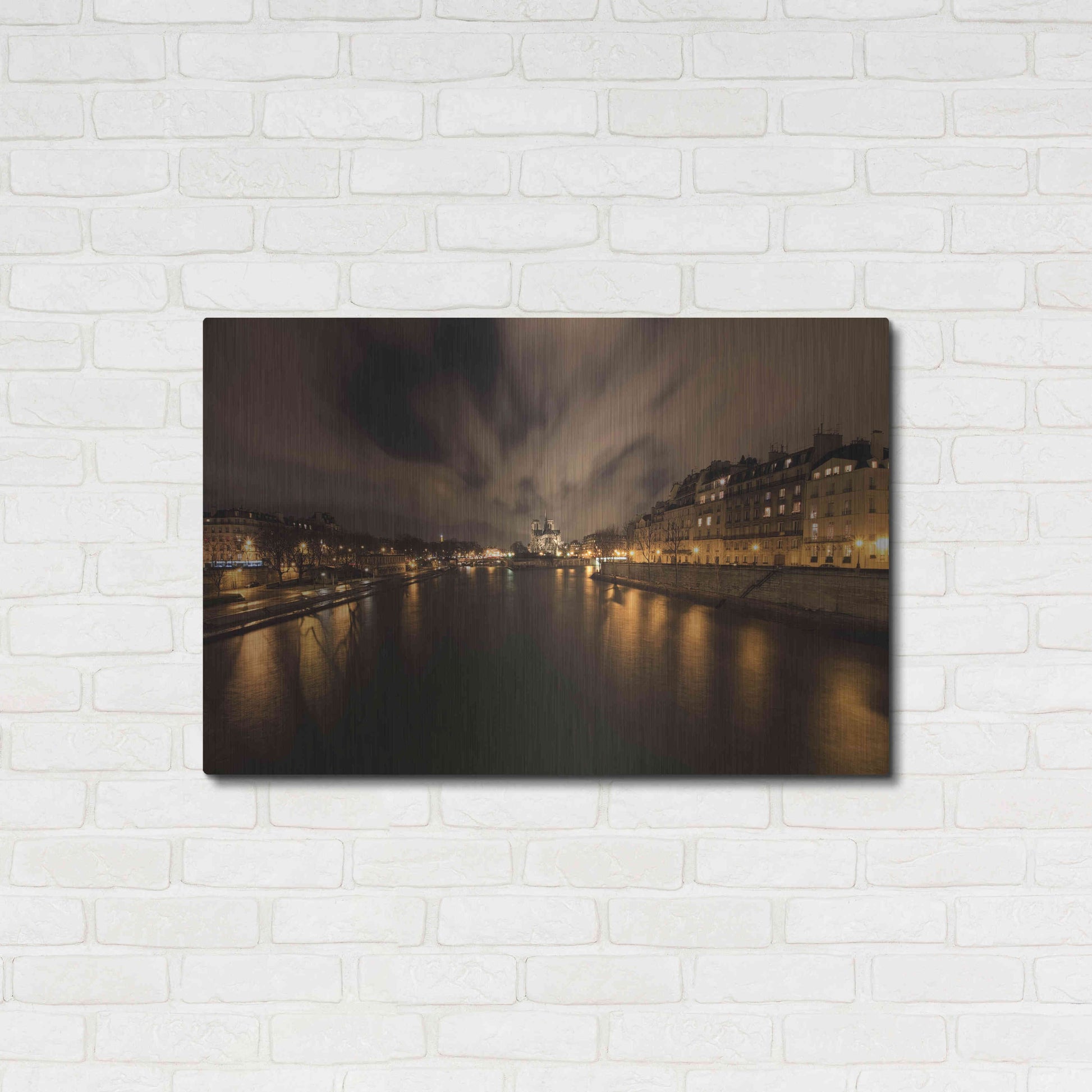 Luxe Metal Art 'Notre-Dame' by Sebastien Lory, Metal Wall Art,36x24