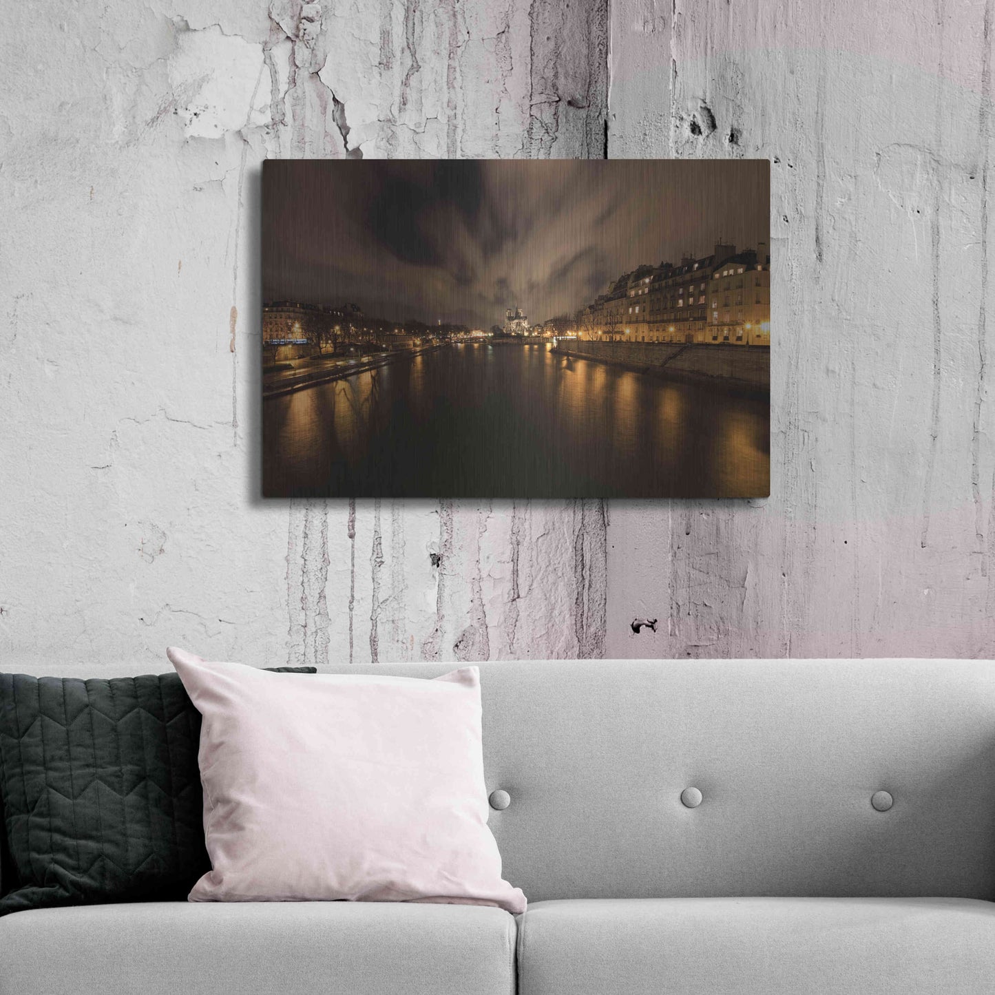 Luxe Metal Art 'Notre-Dame' by Sebastien Lory, Metal Wall Art,36x24