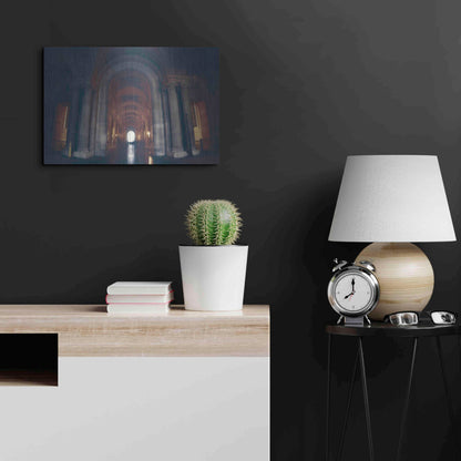 Luxe Metal Art 'Hall of Ghosts' by Sebastien Lory, Metal Wall Art,24x16