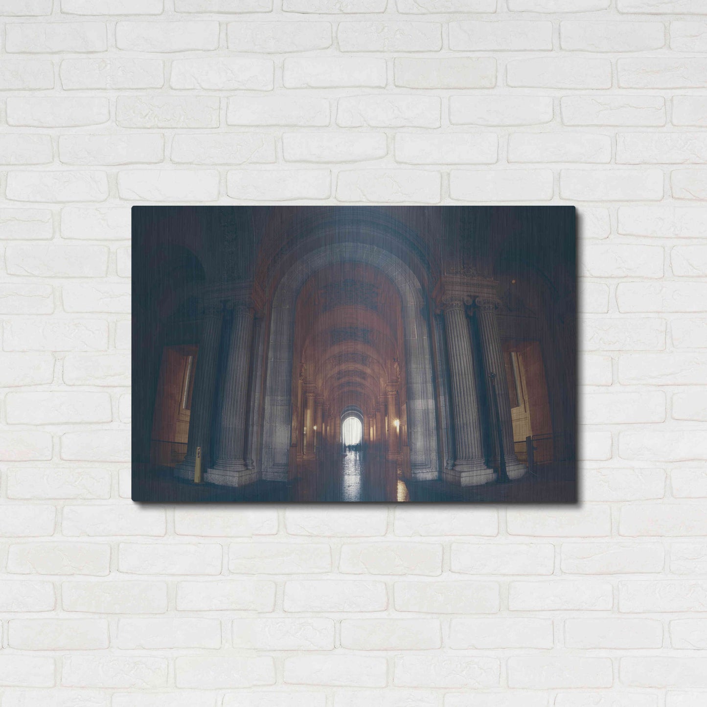 Luxe Metal Art 'Hall of Ghosts' by Sebastien Lory, Metal Wall Art,36x24