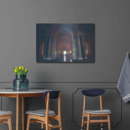 Luxe Metal Art 'Hall of Ghosts' by Sebastien Lory, Metal Wall Art,36x24