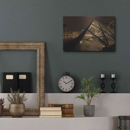 Luxe Metal Art 'Louvre 2' by Sebastien Lory, Metal Wall Art,16x12