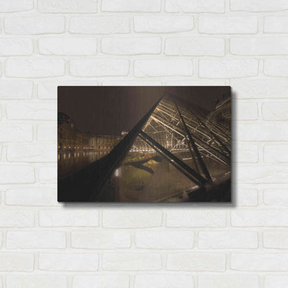 Luxe Metal Art 'Louvre 2' by Sebastien Lory, Metal Wall Art,24x16