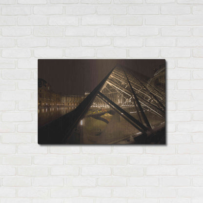 Luxe Metal Art 'Louvre 2' by Sebastien Lory, Metal Wall Art,36x24