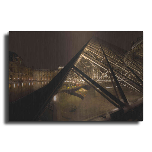 Luxe Metal Art 'Louvre 2' by Sebastien Lory, Metal Wall Art