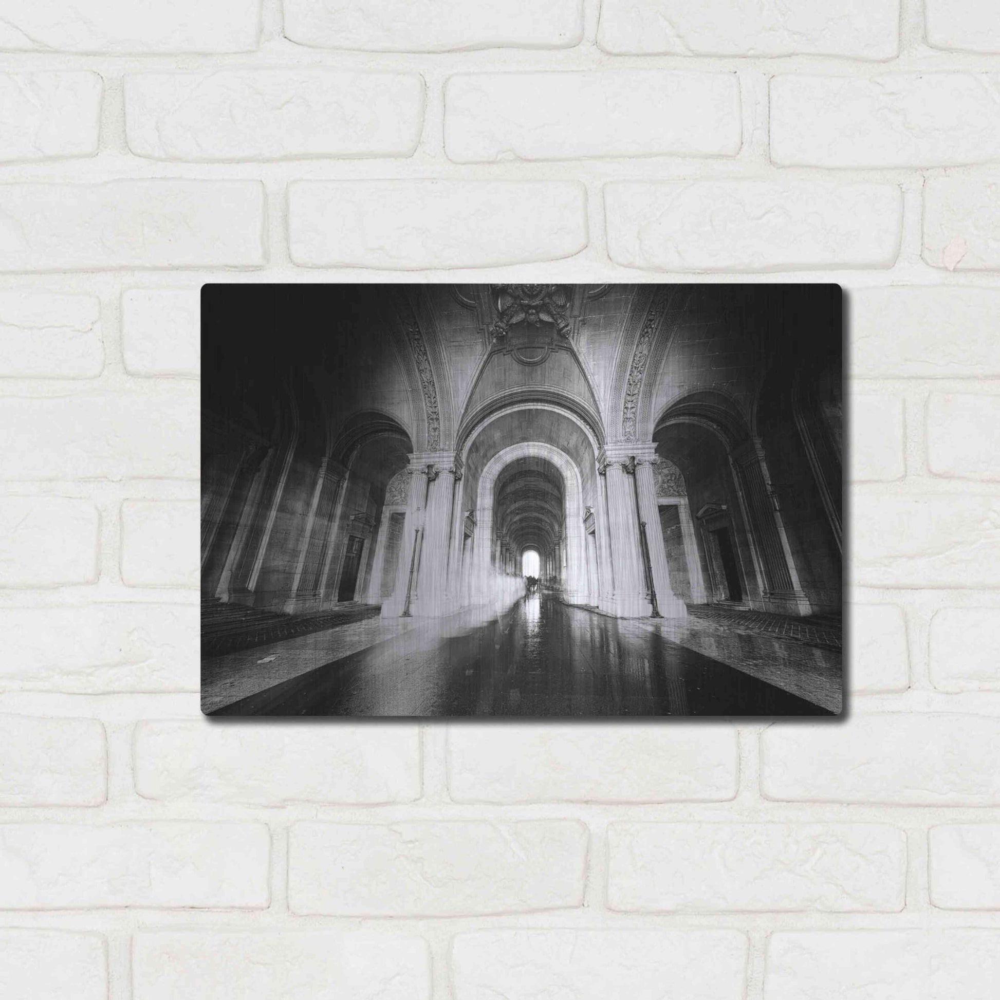 Luxe Metal Art 'Parisian Ghost' by Sebastien Lory, Metal Wall Art,16x12