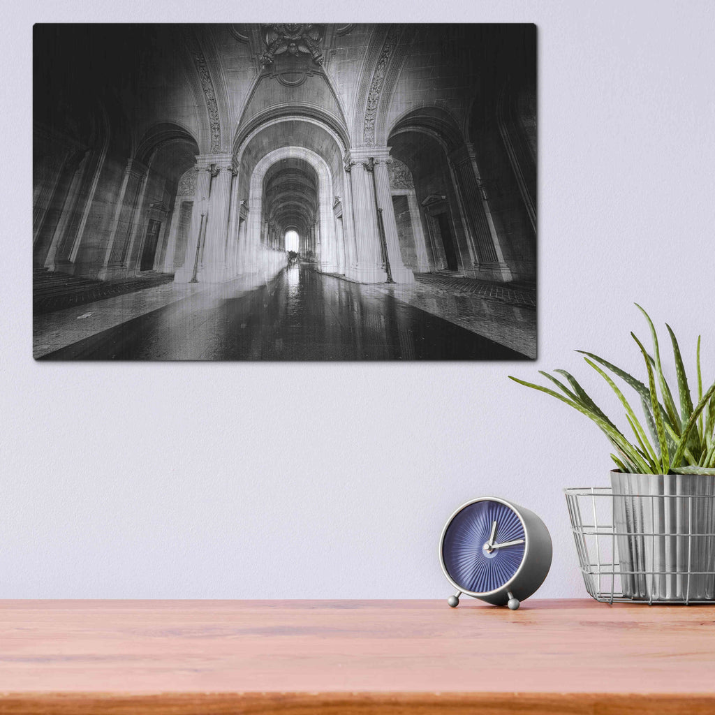 Luxe Metal Art 'Parisian Ghost' by Sebastien Lory, Metal Wall Art,16x12