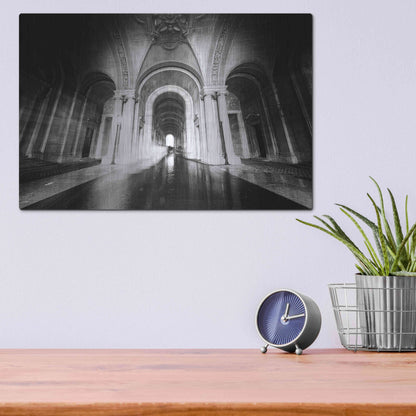 Luxe Metal Art 'Parisian Ghost' by Sebastien Lory, Metal Wall Art,16x12