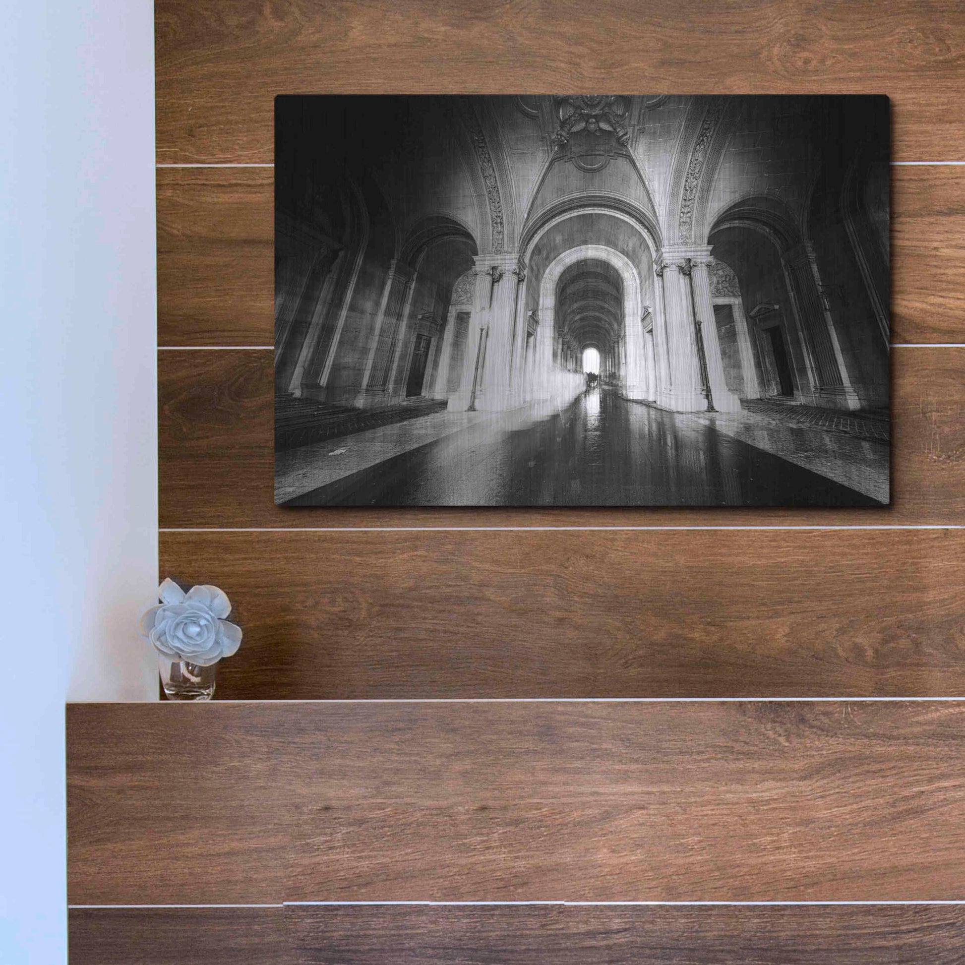 Luxe Metal Art 'Parisian Ghost' by Sebastien Lory, Metal Wall Art,16x12