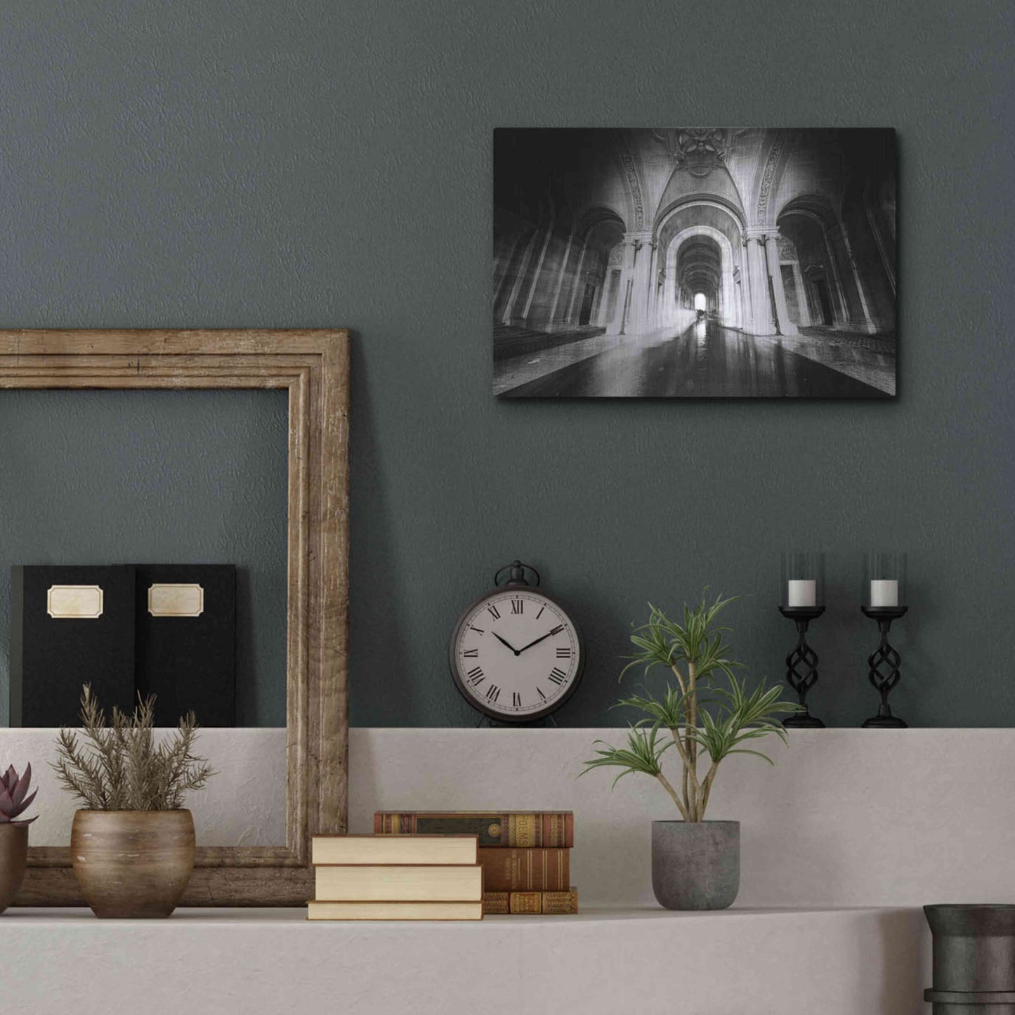 Luxe Metal Art 'Parisian Ghost' by Sebastien Lory, Metal Wall Art,16x12