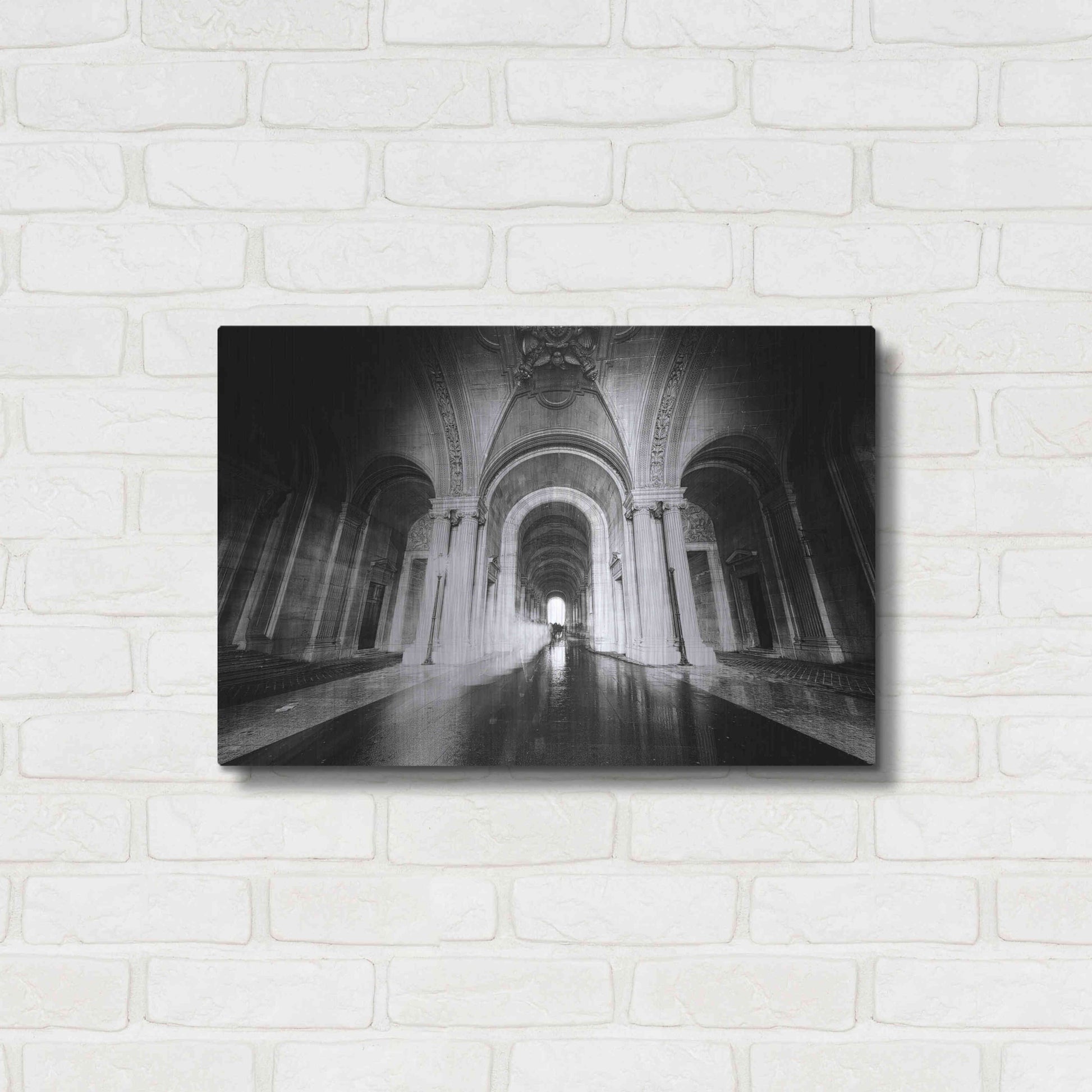Luxe Metal Art 'Parisian Ghost' by Sebastien Lory, Metal Wall Art,24x16