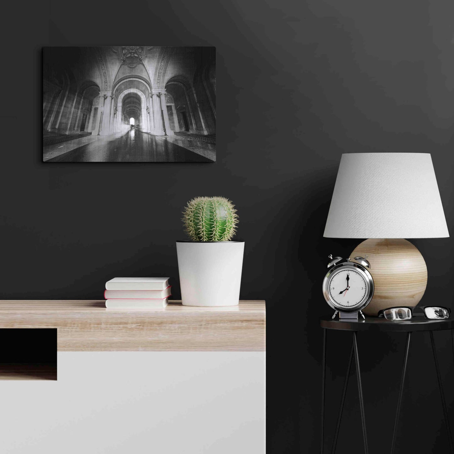 Luxe Metal Art 'Parisian Ghost' by Sebastien Lory, Metal Wall Art,24x16