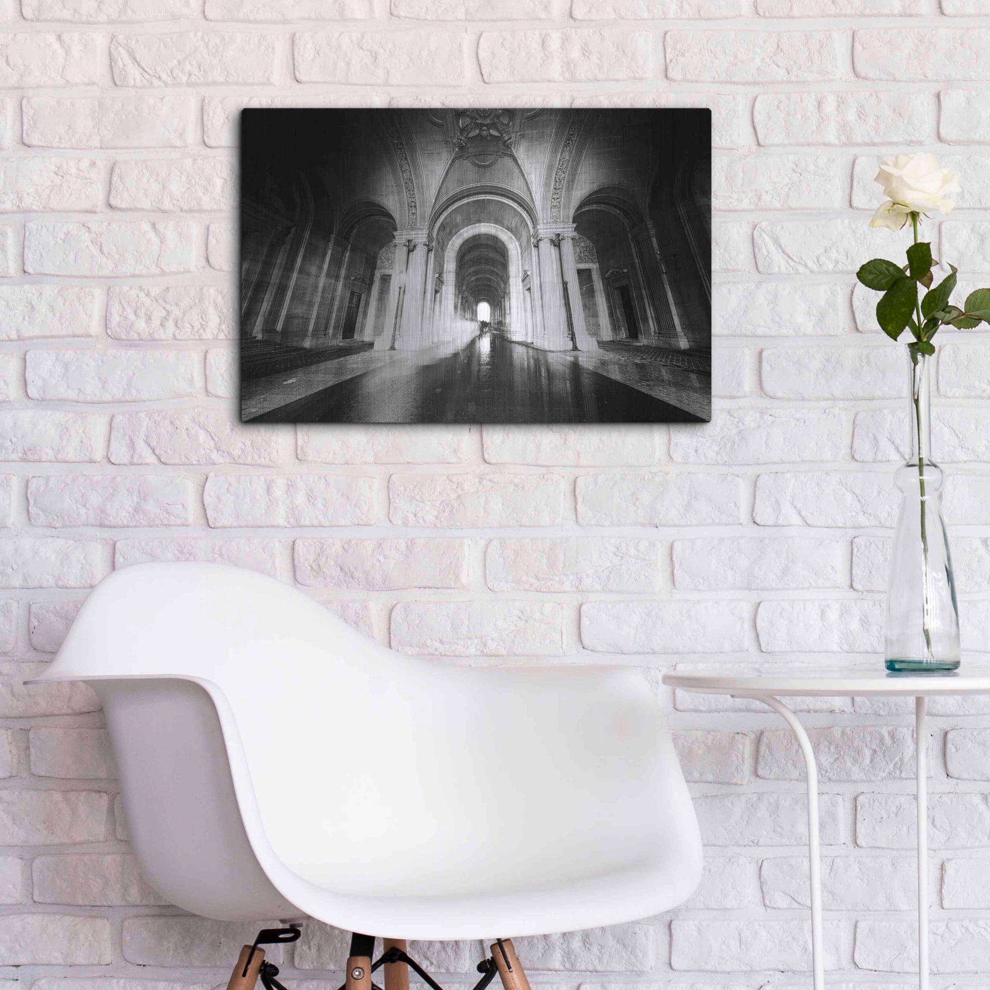 Luxe Metal Art 'Parisian Ghost' by Sebastien Lory, Metal Wall Art,24x16