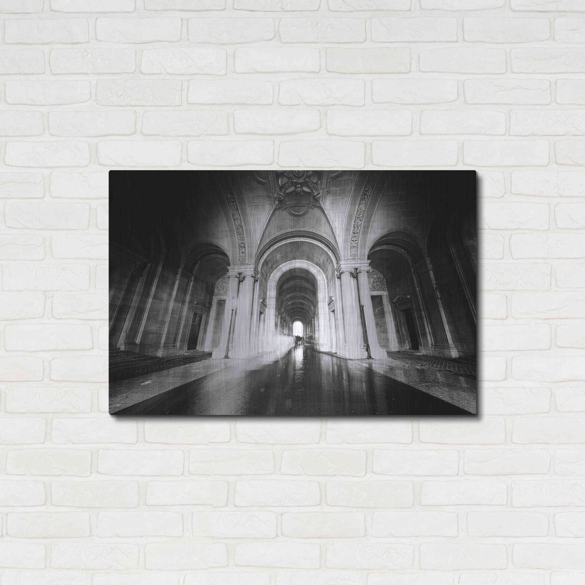Luxe Metal Art 'Parisian Ghost' by Sebastien Lory, Metal Wall Art,36x24