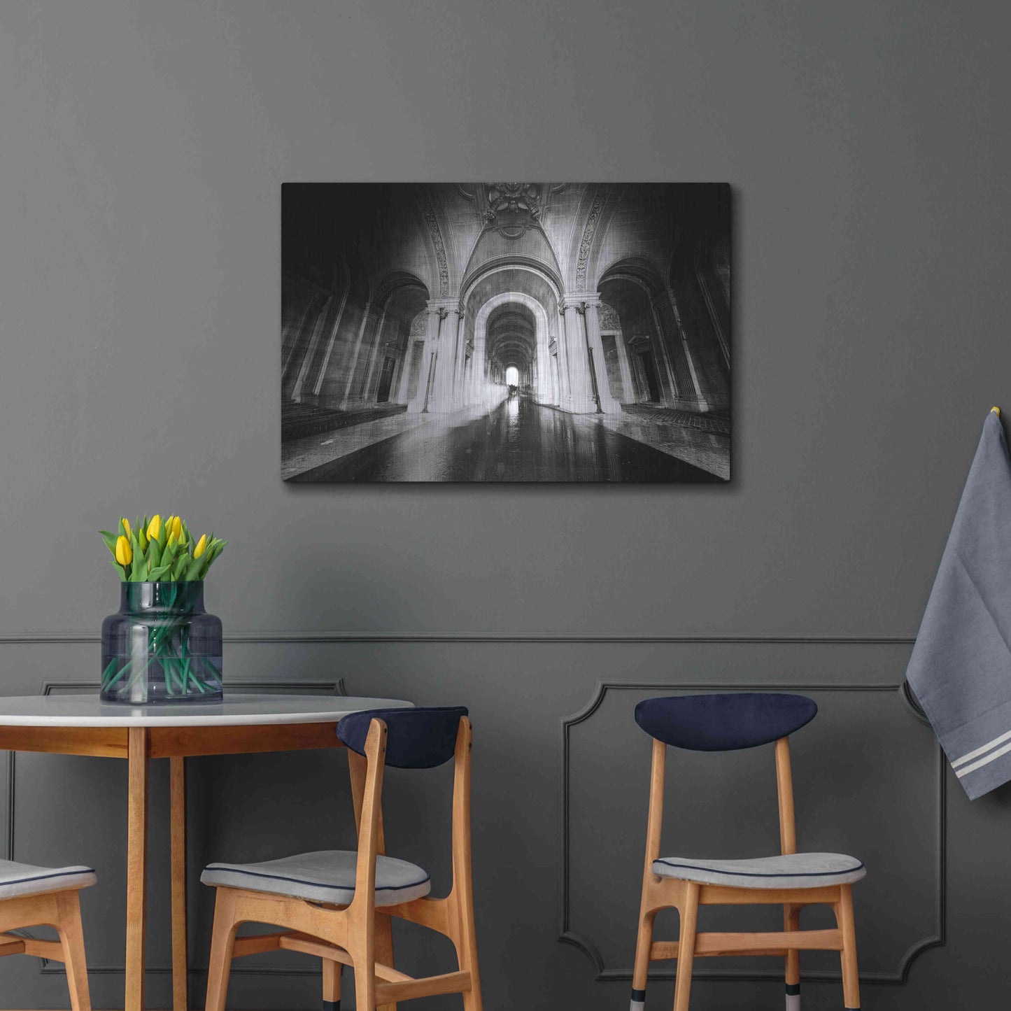Luxe Metal Art 'Parisian Ghost' by Sebastien Lory, Metal Wall Art,36x24