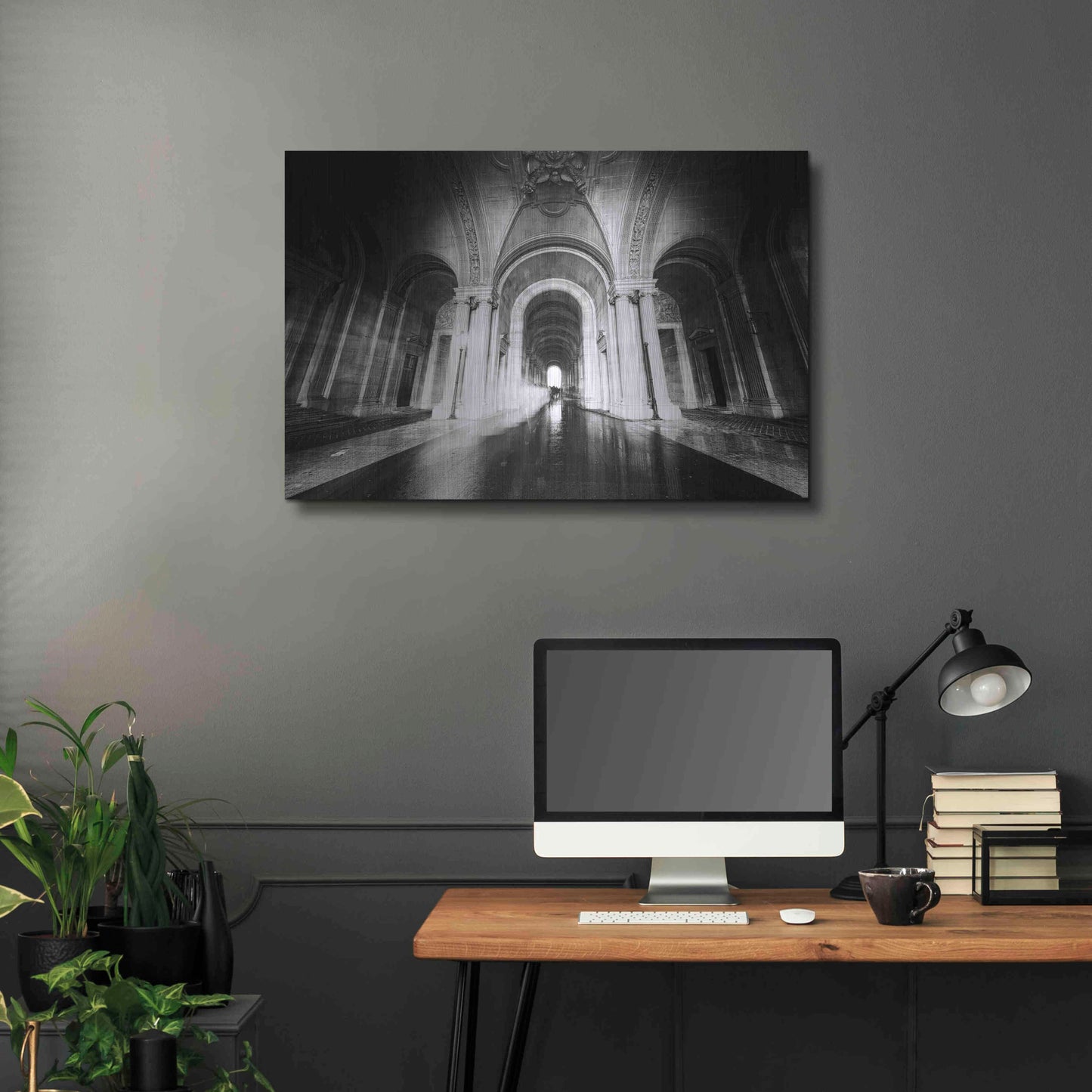 Luxe Metal Art 'Parisian Ghost' by Sebastien Lory, Metal Wall Art,36x24