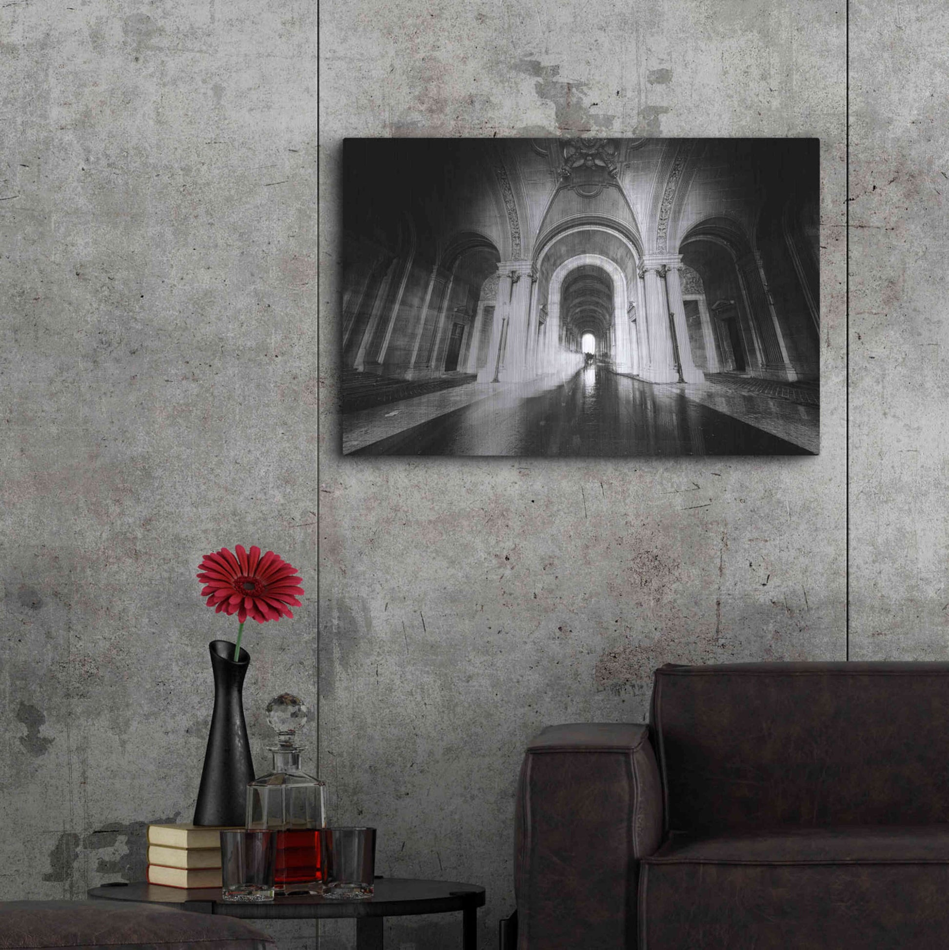 Luxe Metal Art 'Parisian Ghost' by Sebastien Lory, Metal Wall Art,36x24