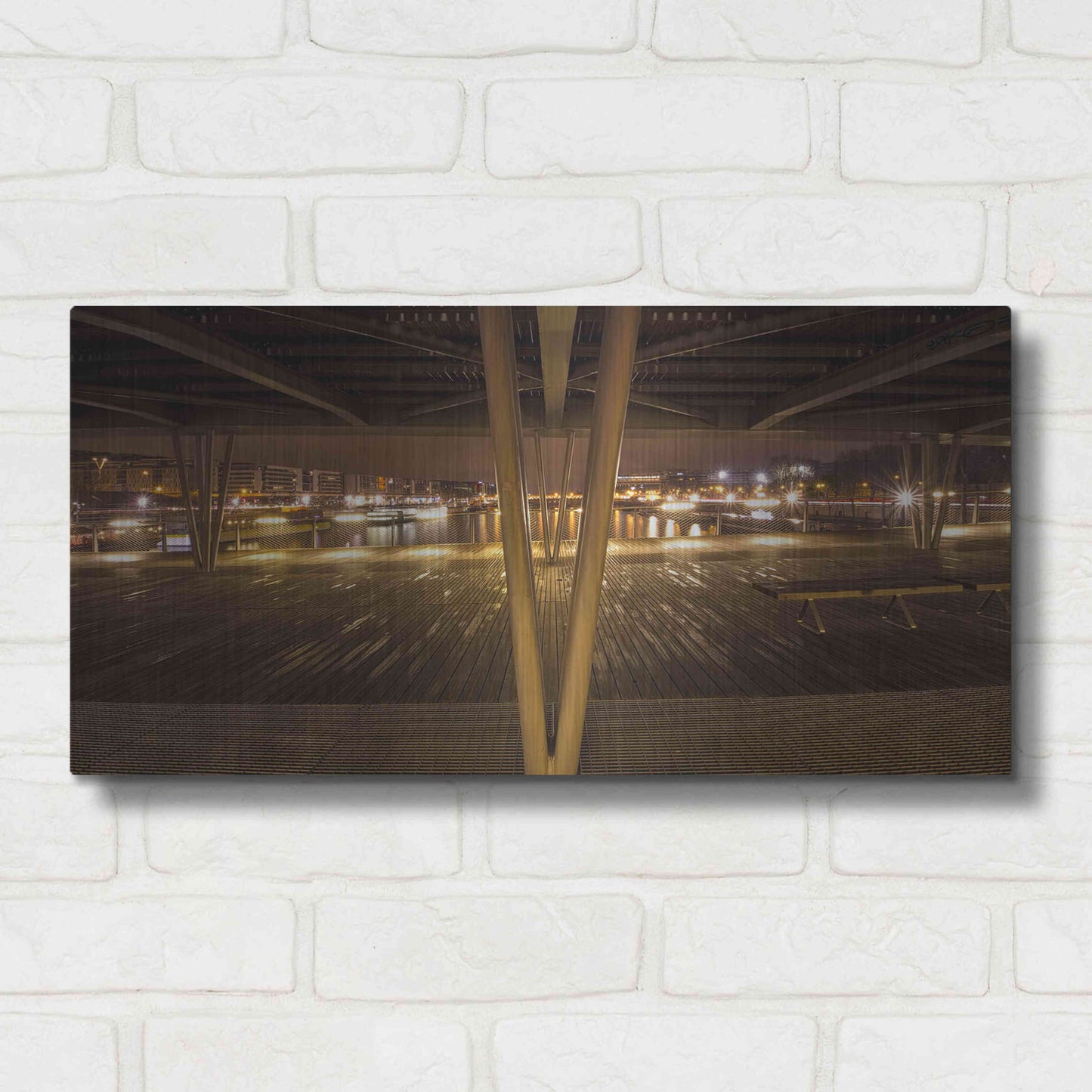 Luxe Metal Art 'Pont de Bercy' by Sebastien Lory, Metal Wall Art,24x12