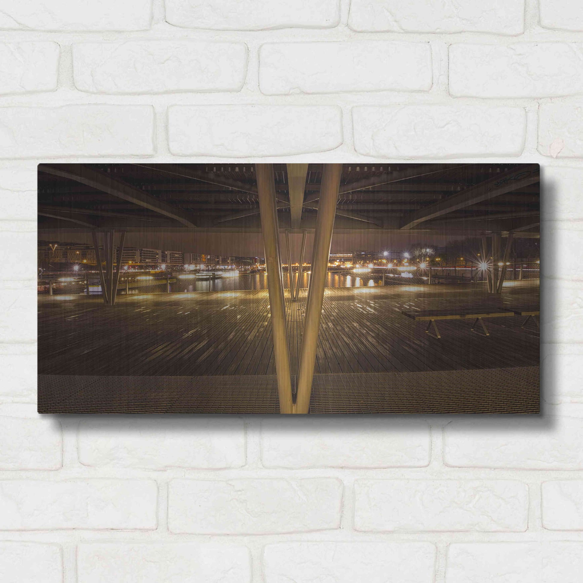 Luxe Metal Art 'Pont de Bercy' by Sebastien Lory, Metal Wall Art,24x12