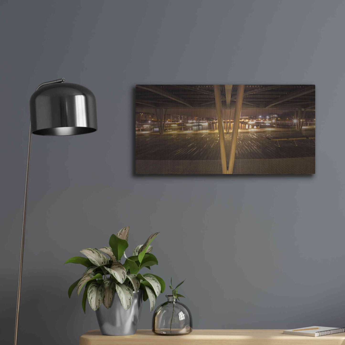 Luxe Metal Art 'Pont de Bercy' by Sebastien Lory, Metal Wall Art,24x12