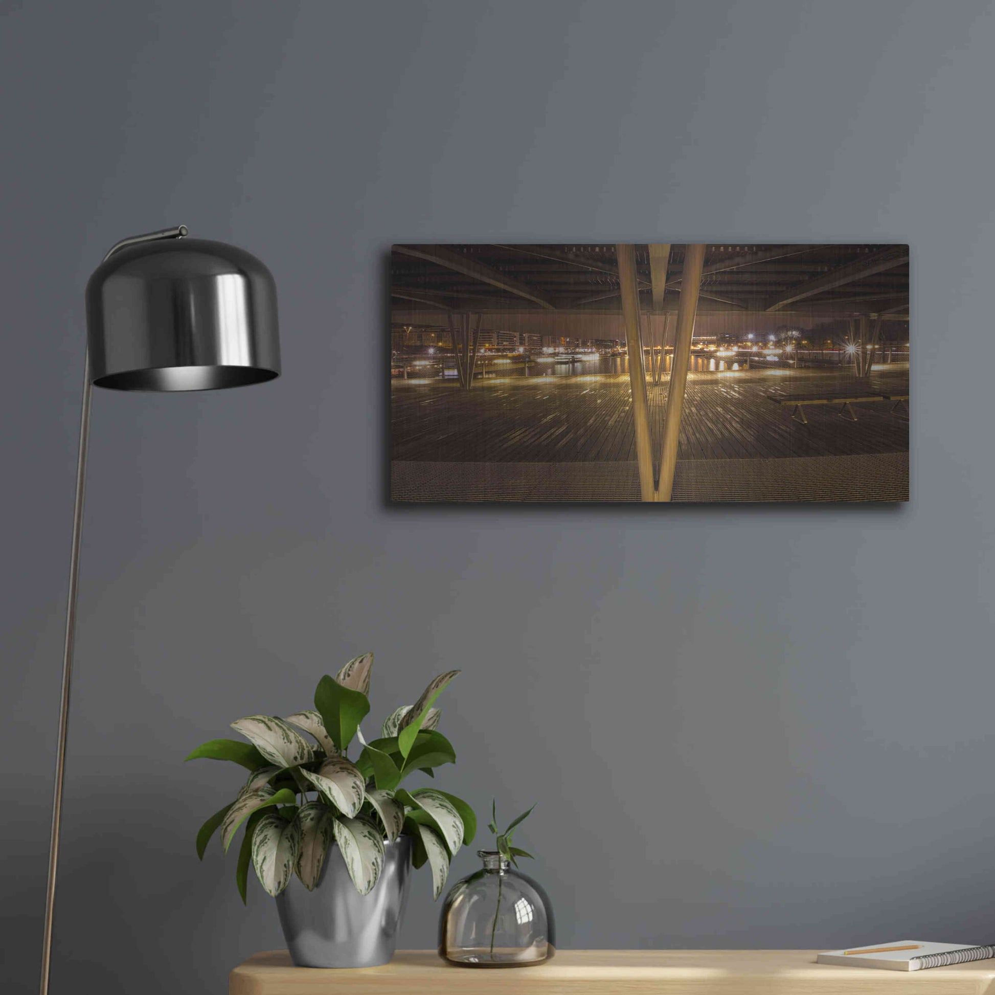 Luxe Metal Art 'Pont de Bercy' by Sebastien Lory, Metal Wall Art,24x12