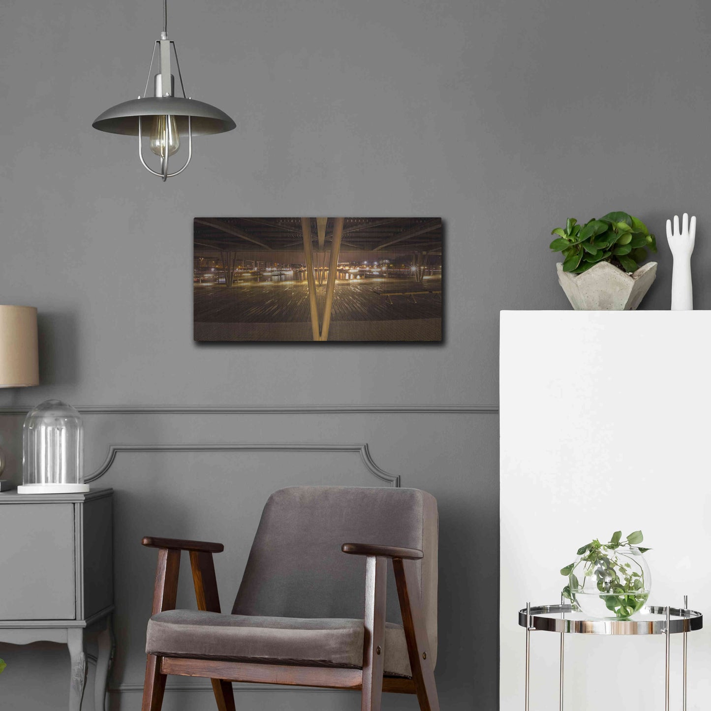 Luxe Metal Art 'Pont de Bercy' by Sebastien Lory, Metal Wall Art,24x12