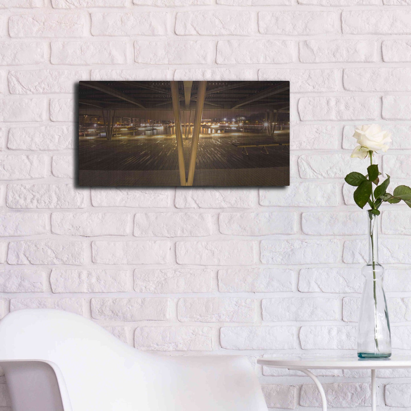 Luxe Metal Art 'Pont de Bercy' by Sebastien Lory, Metal Wall Art,24x12