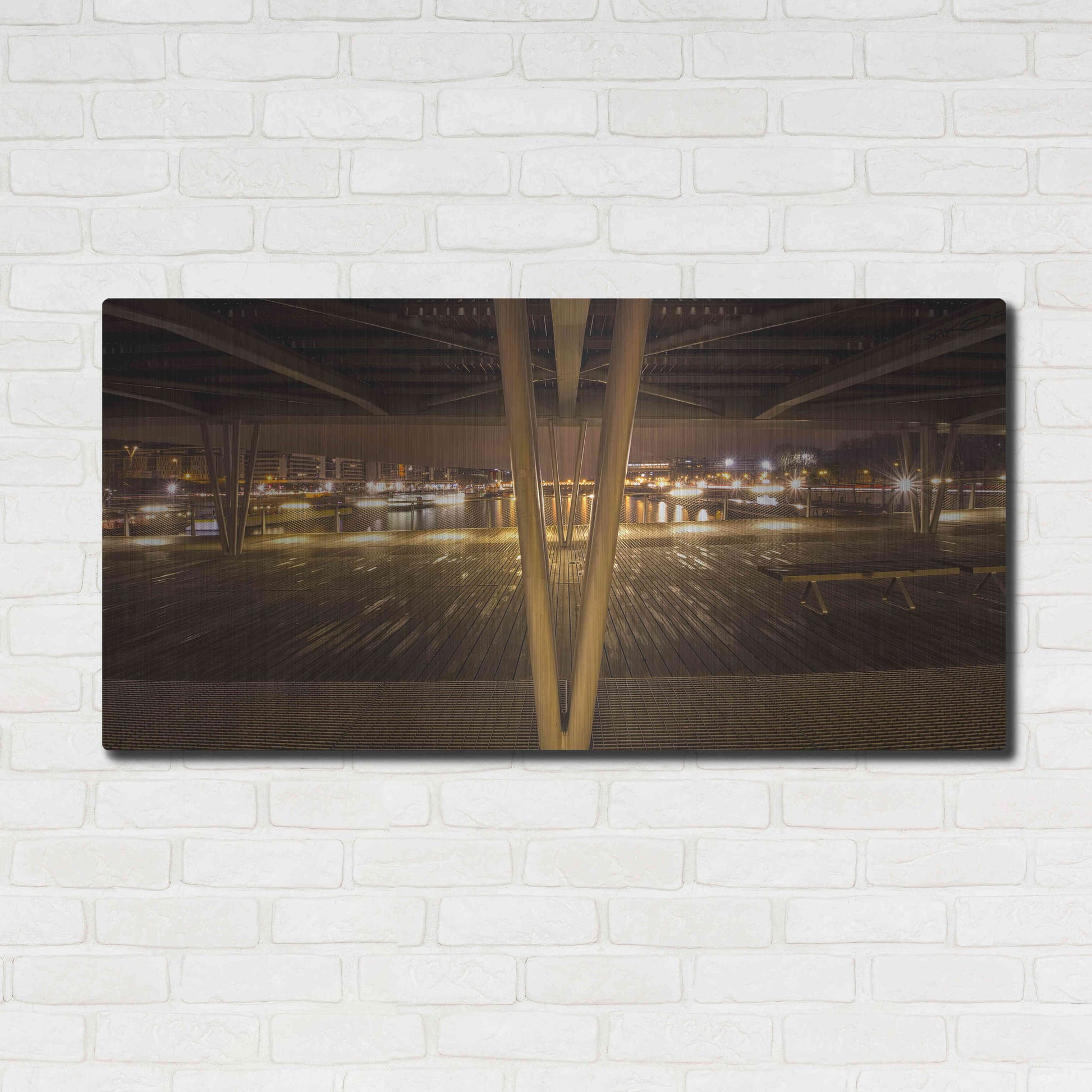 Luxe Metal Art 'Pont de Bercy' by Sebastien Lory, Metal Wall Art,48x24