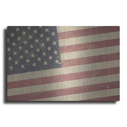 Luxe Metal Art 'Vintage American Flag' by Epic Portfolio, Metal Wall Art