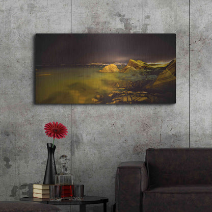 Luxe Metal Art 'Cannes La bocca' by Sebastien Lory, Metal Wall Art,48x24