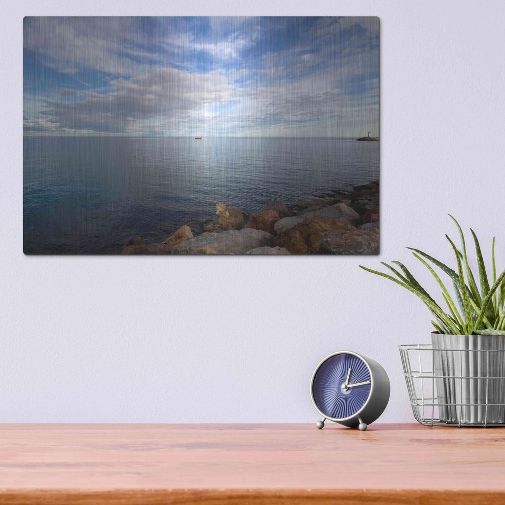 Luxe Metal Art 'St. Cyp' by Sebastien Lory, Metal Wall Art,16x12