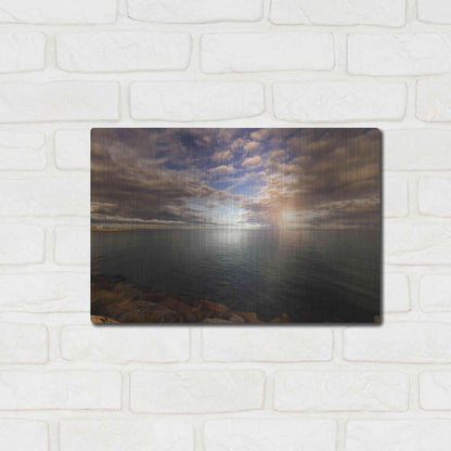 Luxe Metal Art 'Sunlight_StCyp' by Sebastien Lory, Metal Wall Art,16x12