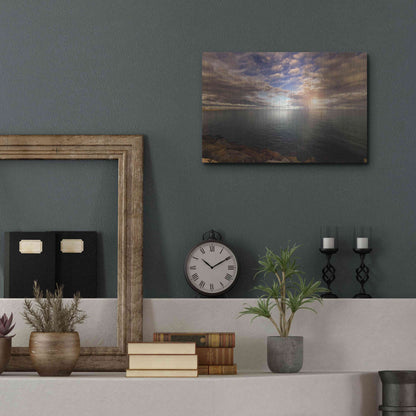 Luxe Metal Art 'Sunlight_StCyp' by Sebastien Lory, Metal Wall Art,16x12