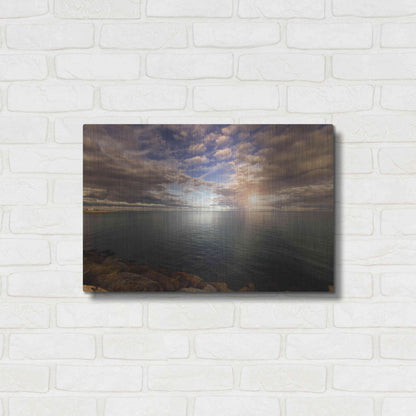 Luxe Metal Art 'Sunlight_StCyp' by Sebastien Lory, Metal Wall Art,24x16