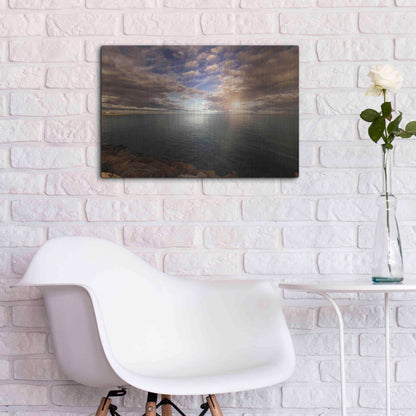 Luxe Metal Art 'Sunlight_StCyp' by Sebastien Lory, Metal Wall Art,24x16