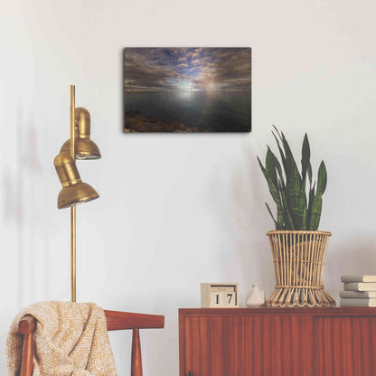 Luxe Metal Art 'Sunlight_StCyp' by Sebastien Lory, Metal Wall Art,24x16