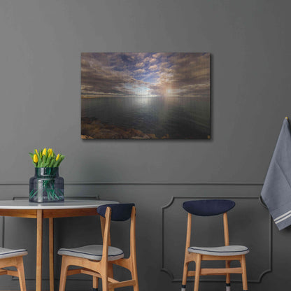 Luxe Metal Art 'Sunlight_StCyp' by Sebastien Lory, Metal Wall Art,36x24