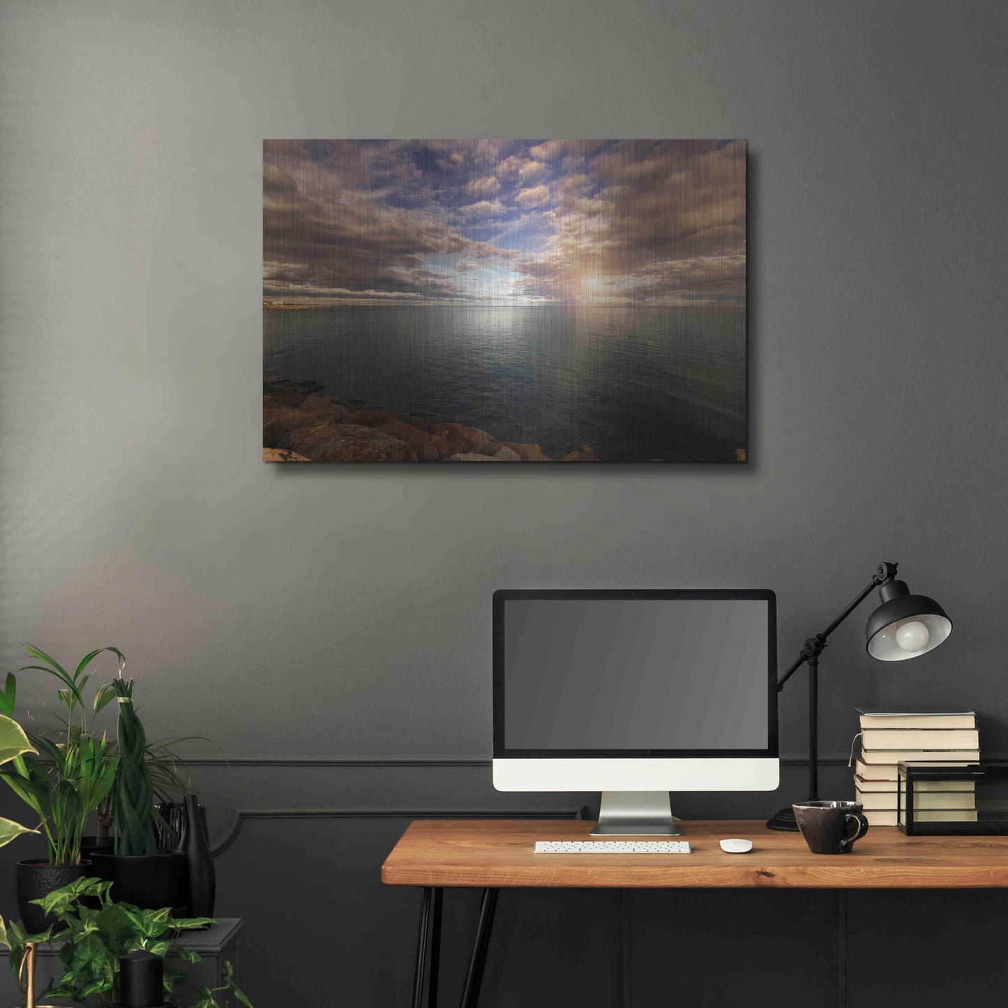 Luxe Metal Art 'Sunlight_StCyp' by Sebastien Lory, Metal Wall Art,36x24