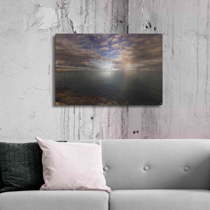 Luxe Metal Art 'Sunlight_StCyp' by Sebastien Lory, Metal Wall Art,36x24