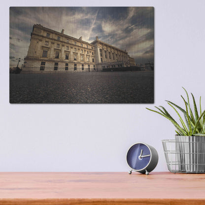 Luxe Metal Art 'Tribunal G de Instance' by Sebastien Lory, Metal Wall Art,16x12