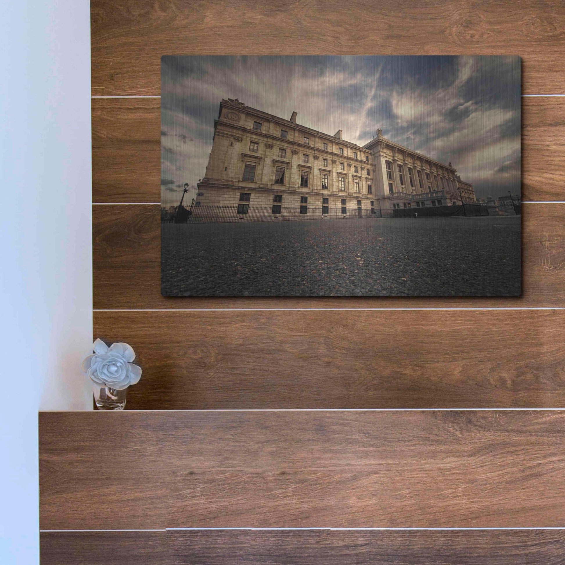 Luxe Metal Art 'Tribunal G de Instance' by Sebastien Lory, Metal Wall Art,16x12