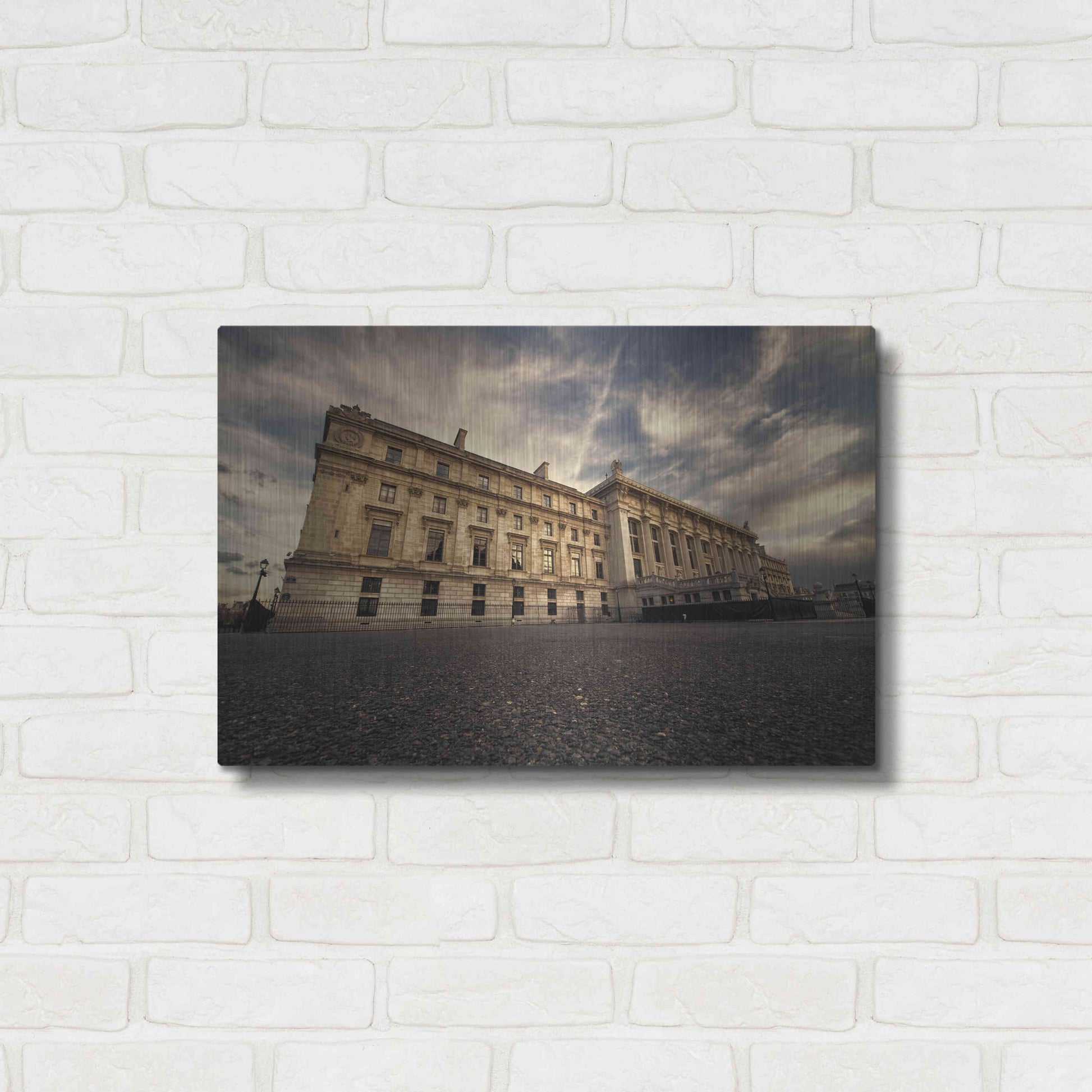Luxe Metal Art 'Tribunal G de Instance' by Sebastien Lory, Metal Wall Art,24x16