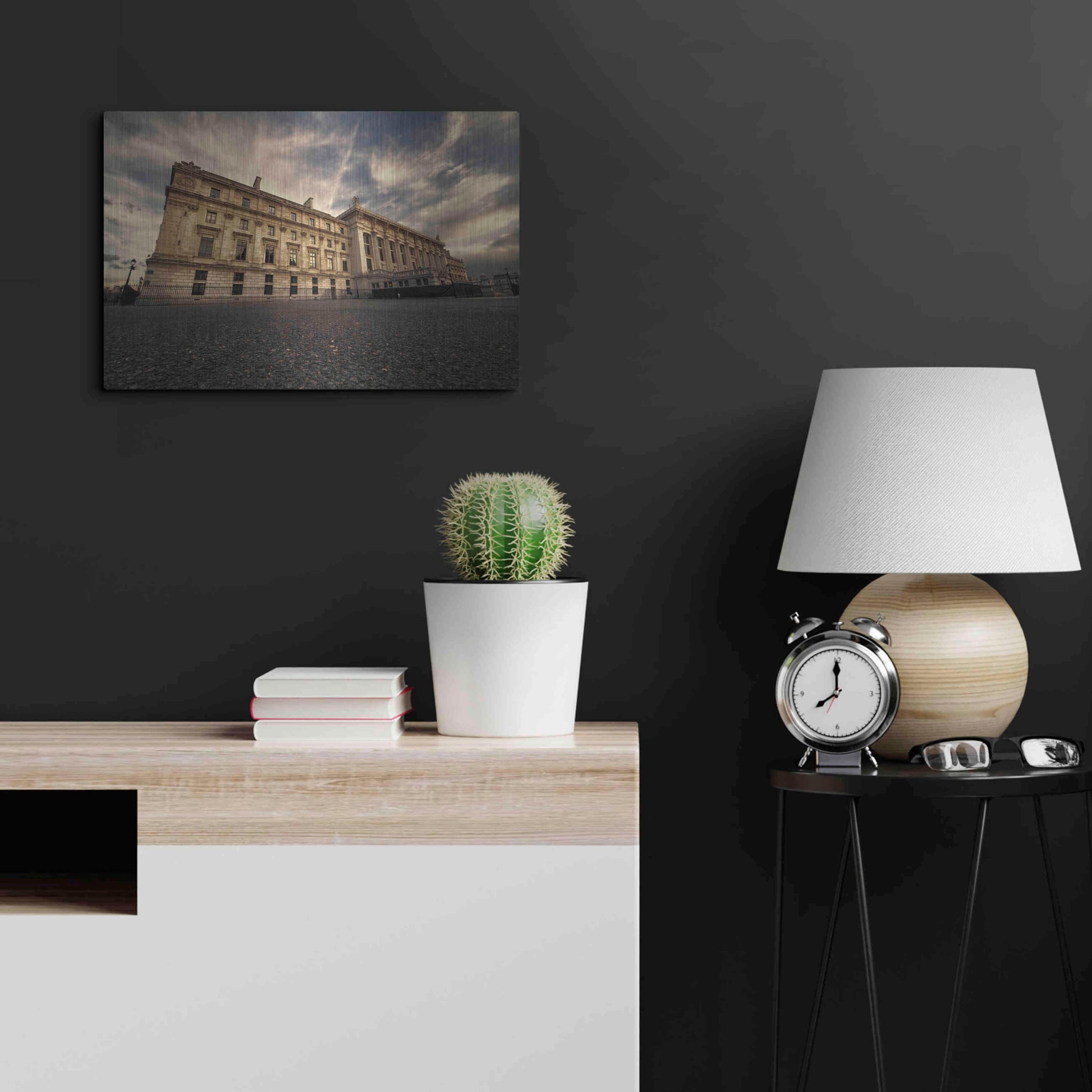 Luxe Metal Art 'Tribunal G de Instance' by Sebastien Lory, Metal Wall Art,24x16