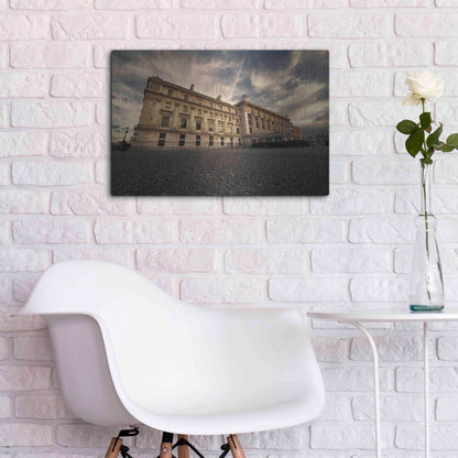 Luxe Metal Art 'Tribunal G de Instance' by Sebastien Lory, Metal Wall Art,24x16