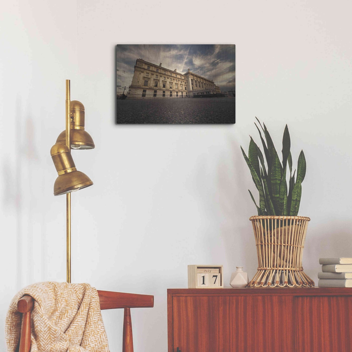 Luxe Metal Art 'Tribunal G de Instance' by Sebastien Lory, Metal Wall Art,24x16