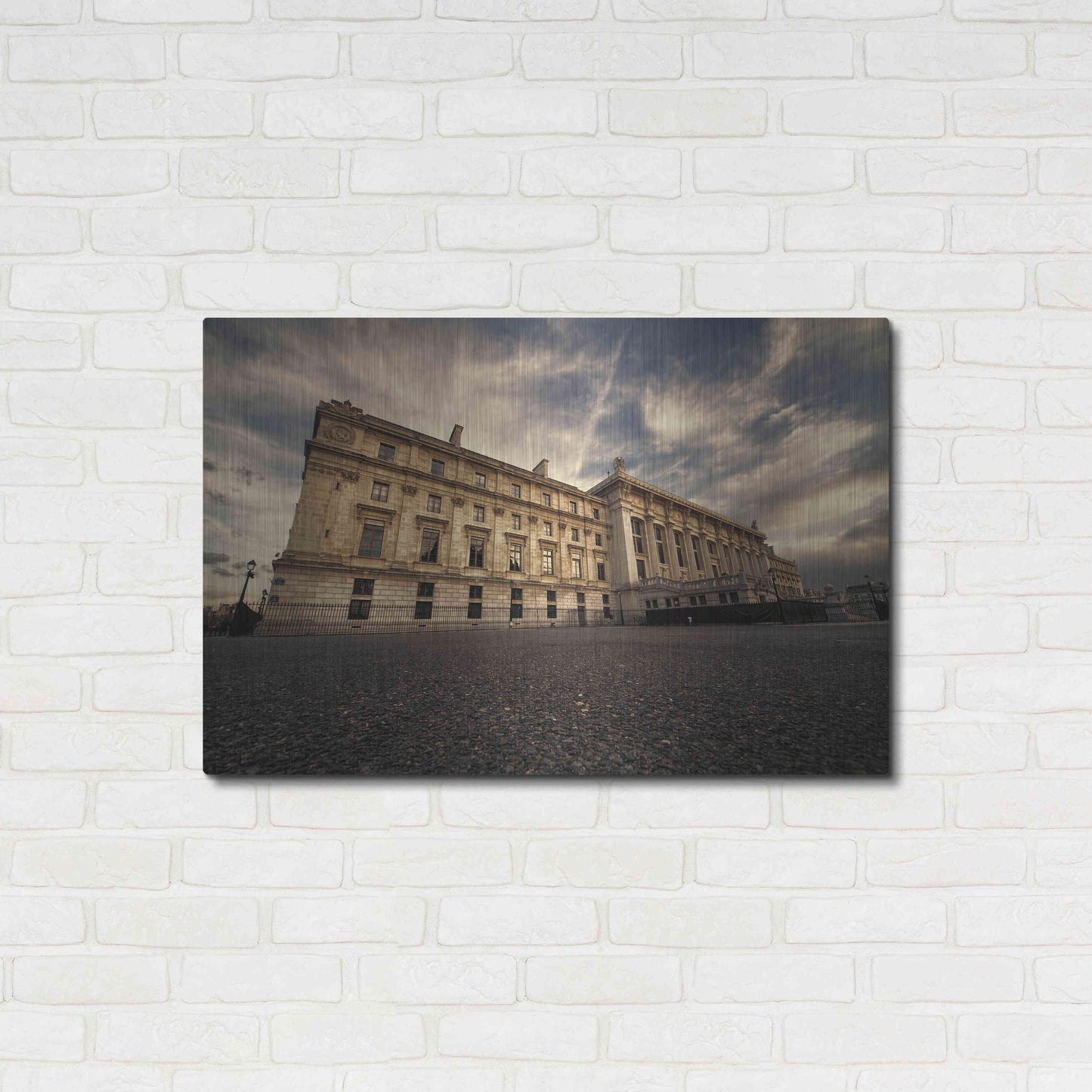 Luxe Metal Art 'Tribunal G de Instance' by Sebastien Lory, Metal Wall Art,36x24