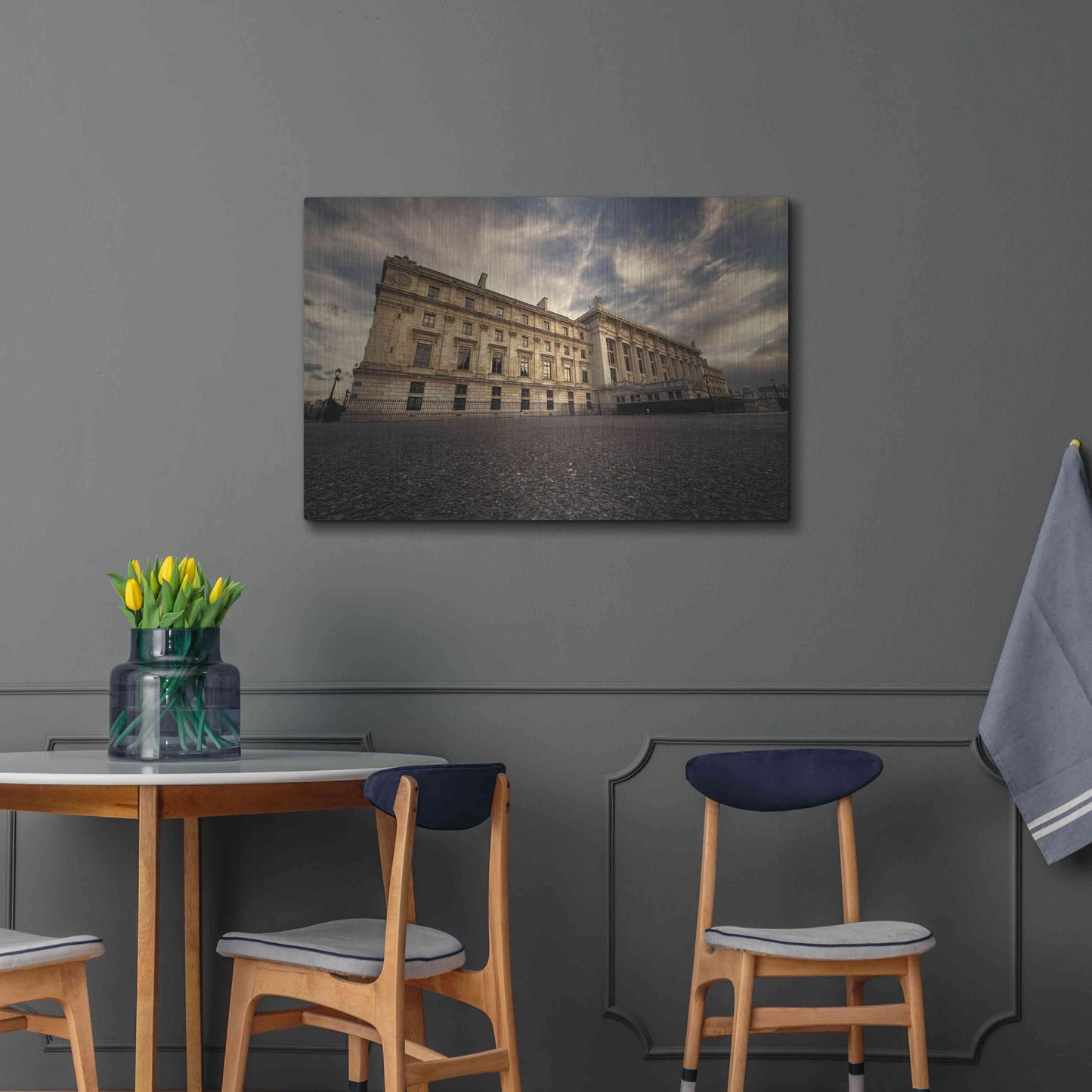 Luxe Metal Art 'Tribunal G de Instance' by Sebastien Lory, Metal Wall Art,36x24