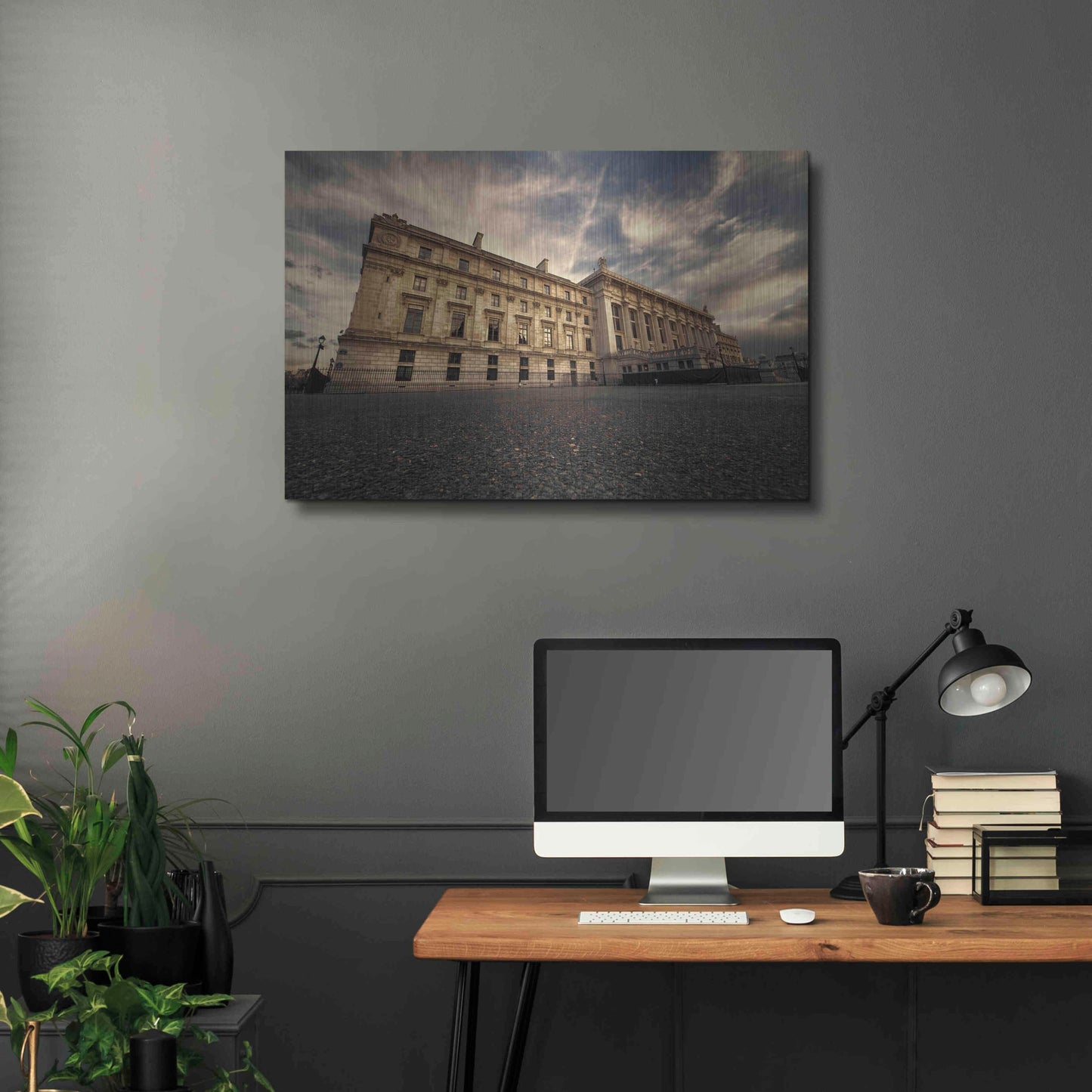 Luxe Metal Art 'Tribunal G de Instance' by Sebastien Lory, Metal Wall Art,36x24
