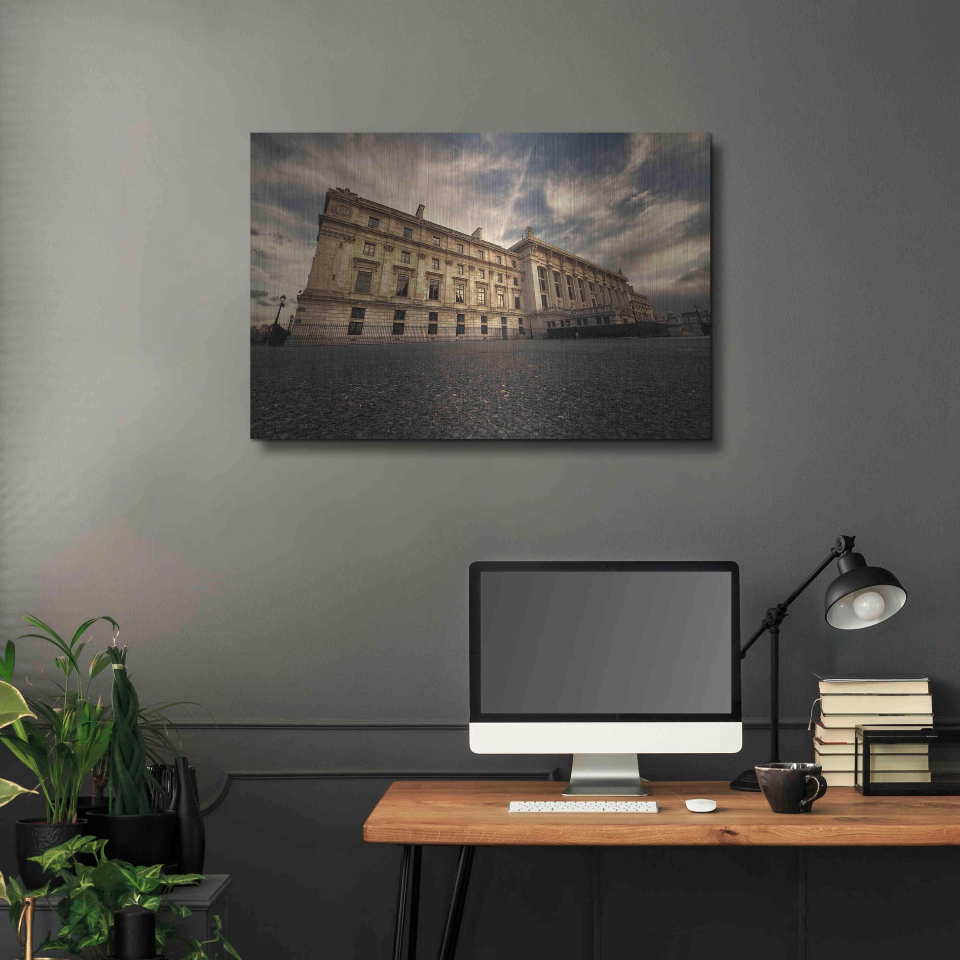 Luxe Metal Art 'Tribunal G de Instance' by Sebastien Lory, Metal Wall Art,36x24
